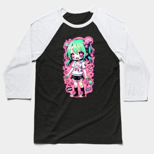 Cute Chibi Zombie Baseball T-Shirt